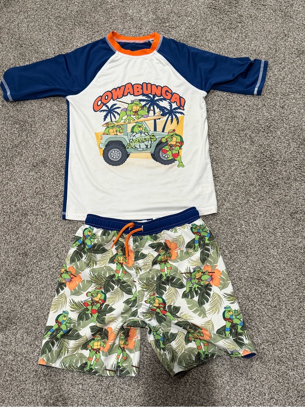 Ninja Turtle Swim Trunks & Wet Shirt